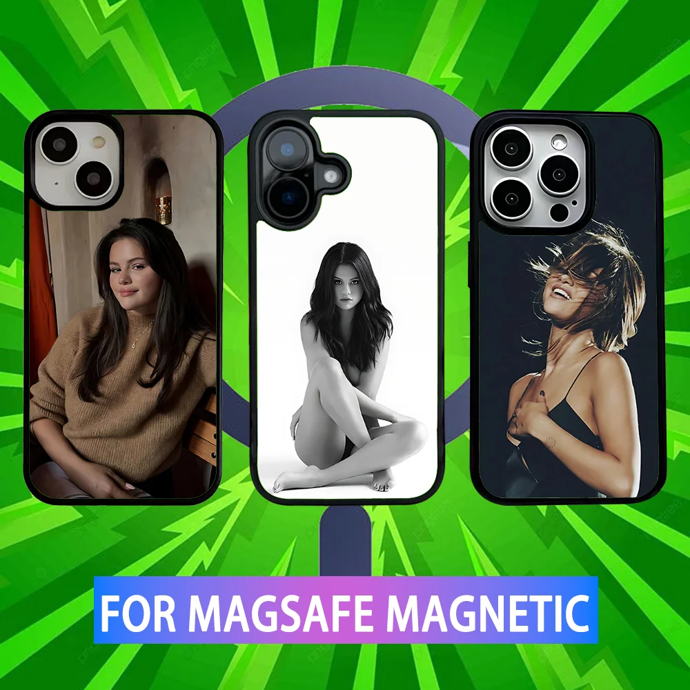 

Cute S-Selena G-Gomez Phone Case For iPhone 16,15,14,13,12,11,Pro,Max,Plus,Mini,SE New Magsafe Magnetic Wireless Charging