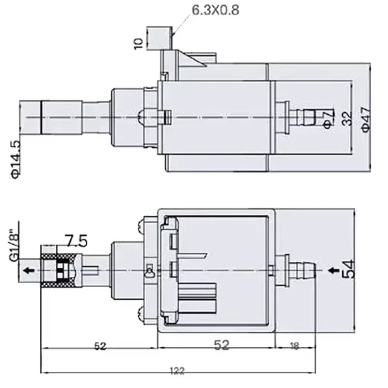 Jiayin Jypc-5 電磁ウォーターポンプ AC 220V - 240V 9bar 45W 高圧コーヒーマシンクリーナーホットアイロン自吸式