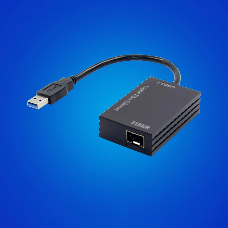 USB1000F-LX USB 3.0 Gigabit Fiber Ethernet Network Adapter Single Mode 1310Nm 10Km LC Optic Module SFP NIC RTL8153