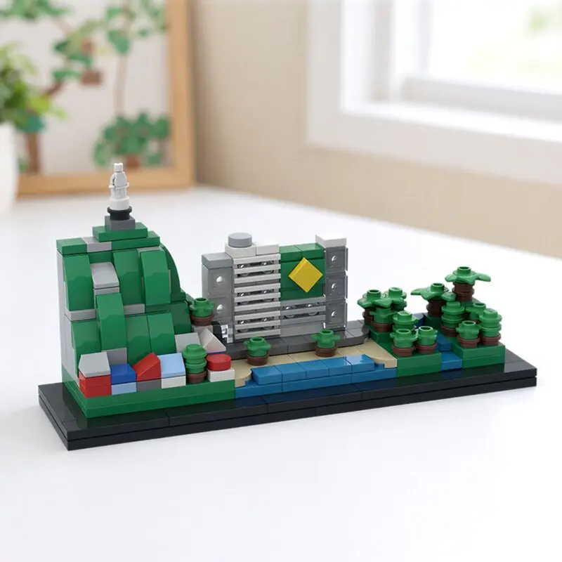MOC Creative City Rio de Janeiro, Brazil Skyline Landmark Building Block Model Adult Puzzle Assembly Toy Birthday Gift Ornament