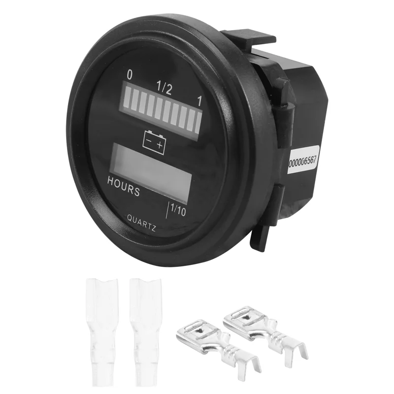 

Прочный светодиод с счетчиком часов, круглый индикатор заряда батареи, измерительный прибор 12/24 В, 36 В, 48 В, 72 В для лодки, гольф-кара, клубной тележки, вилочного погрузчика