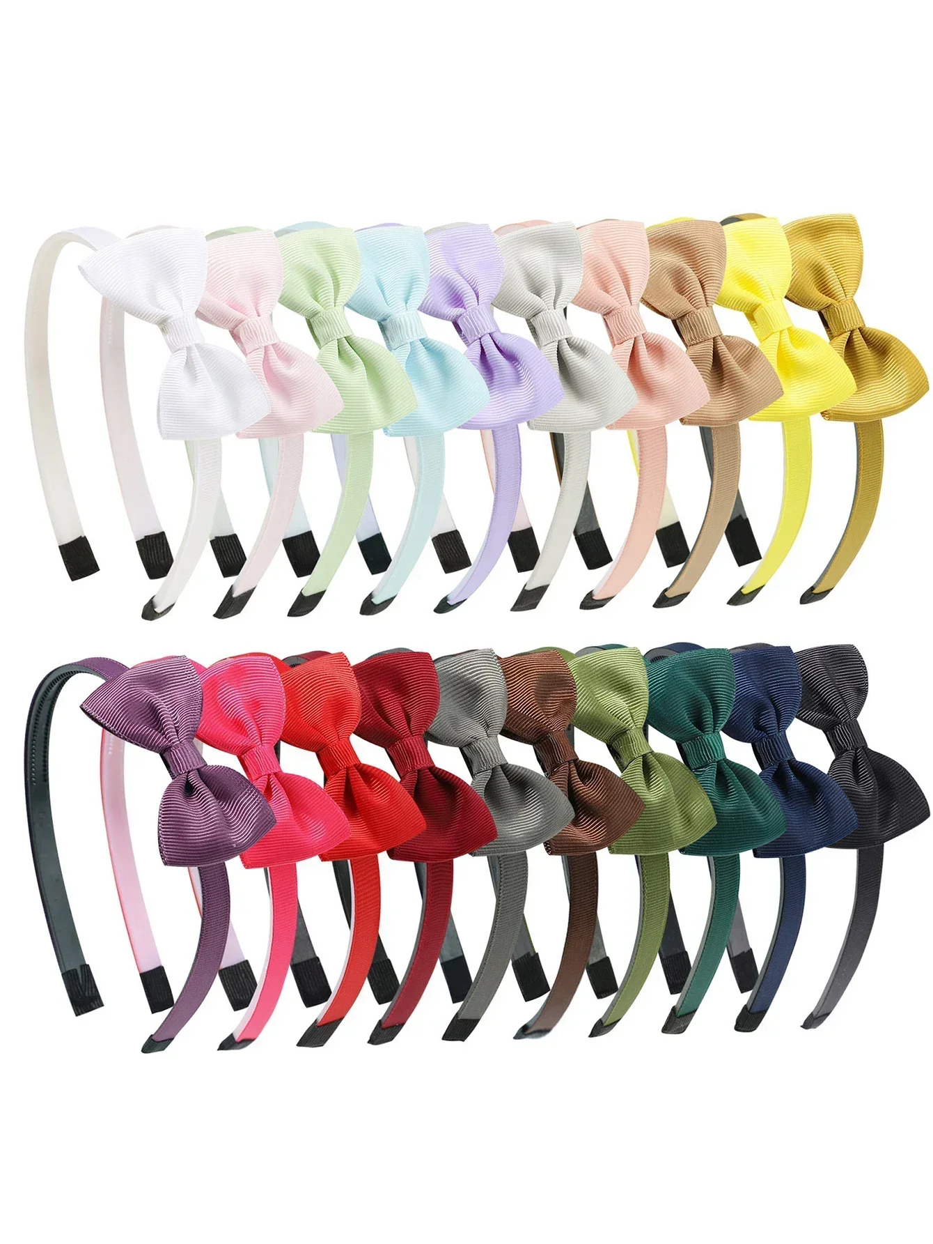 

6pcs New Solid Color Headband Ribbon Handmade Hair Bows Hair Bands for Girls Cute Children Kids Baby Hair Accessories Gifts