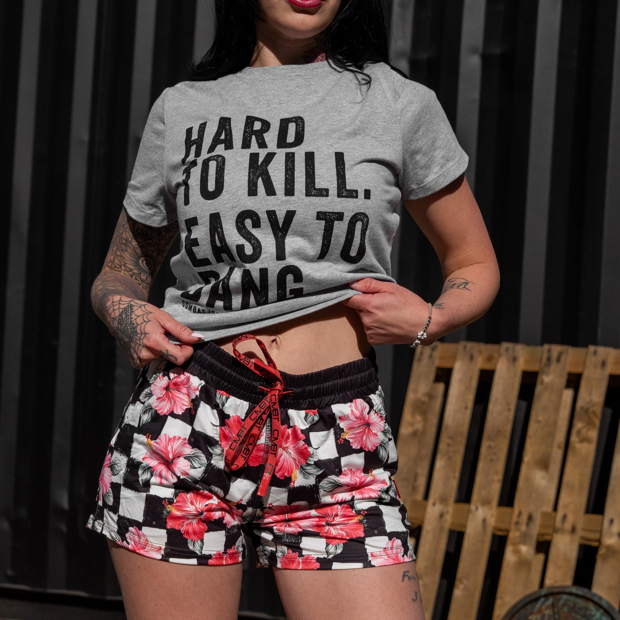 Men's Women's Oversized Crew Neck T-Shirt Hard To Kill Bold Dark Hardcore American Tough Short Sleeve Vintage Casual Tee