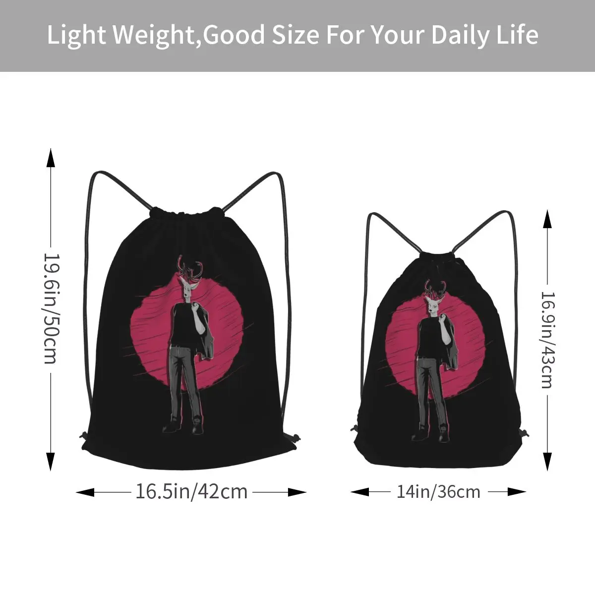 Louis From Beastars Backpacks Multi-function Drawstring Bundle Pocket Storage Bag Book Bags for Man Woman Students