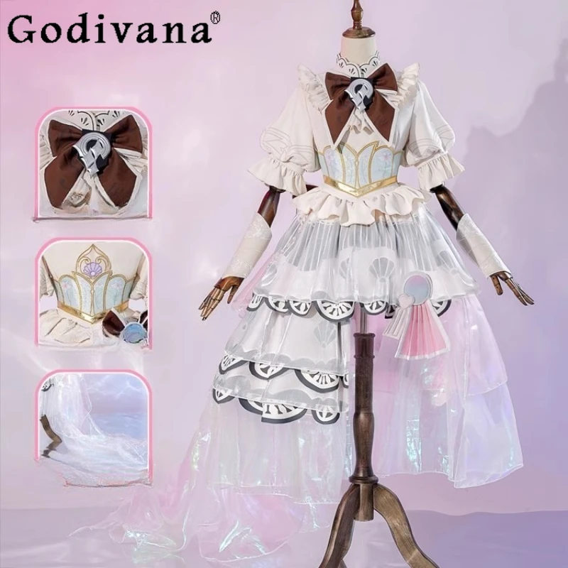 Damski Słodki Zestaw Sukienki w Japońskim Stylu z Kokardą Słodka Dziewczyna Lolita Cos Outifits Ubrania Garnitur Kawaii Krótki Rękaw Kostium Cosplay