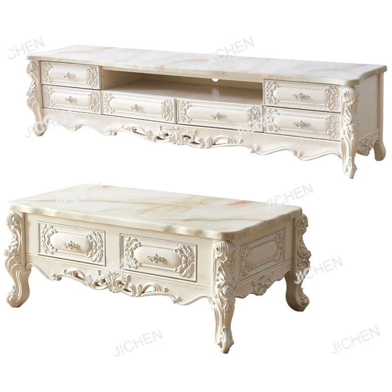 

Европейский мраморный журнальный столик, элитный шкаф для телевизора, гостиная, французский шкаф для телевизора, комбинация небольших квартир, чай из цельного дерева