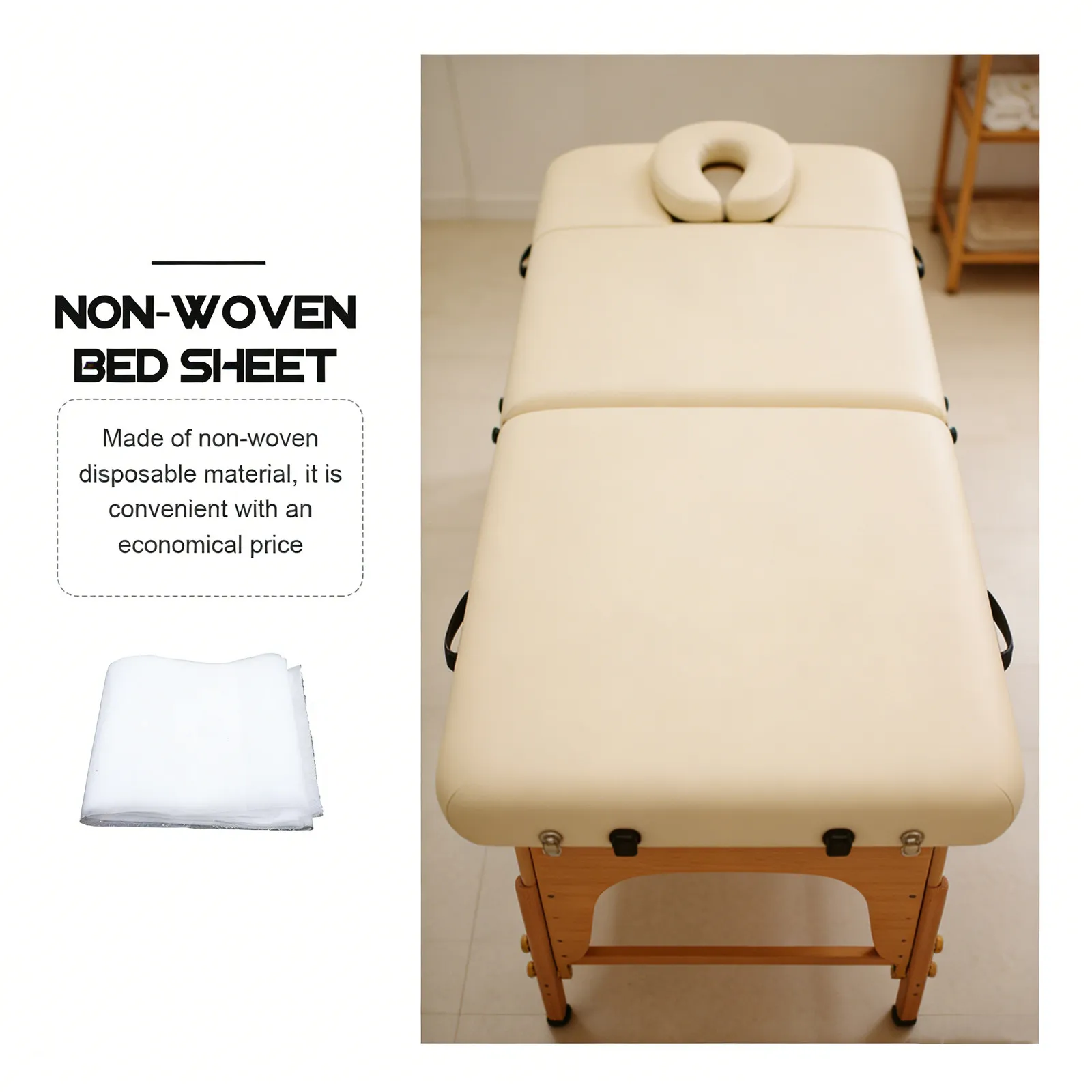 10pcs Non-Woven Disposable Bed Sheets for Spa, Massage, Salon – Breathable, Hygienic, Single-Use Covers