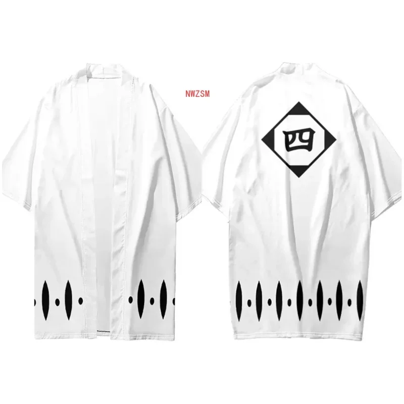 Disfraz de Cosplay de Anime Bleach Gotei 13 Kyoraku Shunsui para hombres, capa, bata, Roleplay, fantasía, Halloween, Carnaval, ropa para disfraz