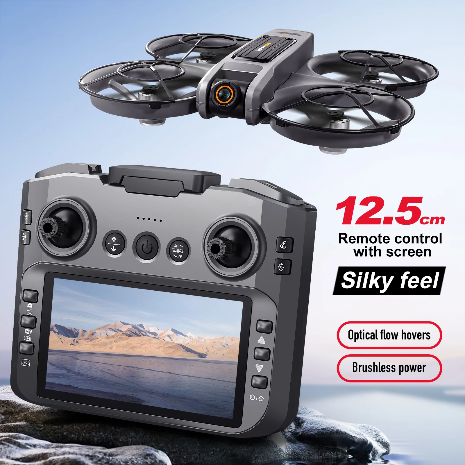 

S156 RC Crossing Drone Aerial Vehicle With HD Display Screen Four Axis Brushless Optical Flow Remote Control Aircraft Large Size