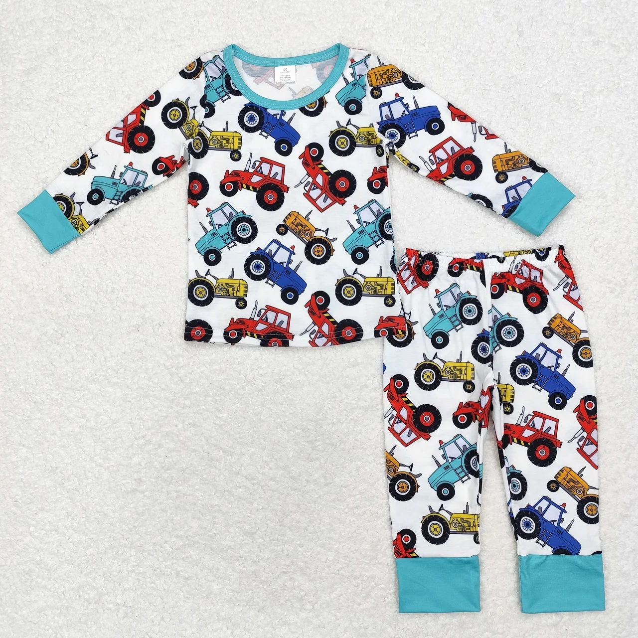 

Wholesale Infant Farm Shirt Tractors Pants Nightwear Children Kids Pajamas Sets Baby Boy Toddler Long Sleeves Sleepwear Outfit