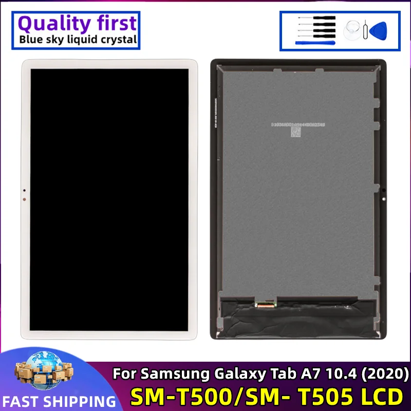 

LCD Tablet Display Touch Screen Digitizer Assembly Replacement, Samsung Galaxy Tab A7 10.4 (2020), SM-T500, SM-T505