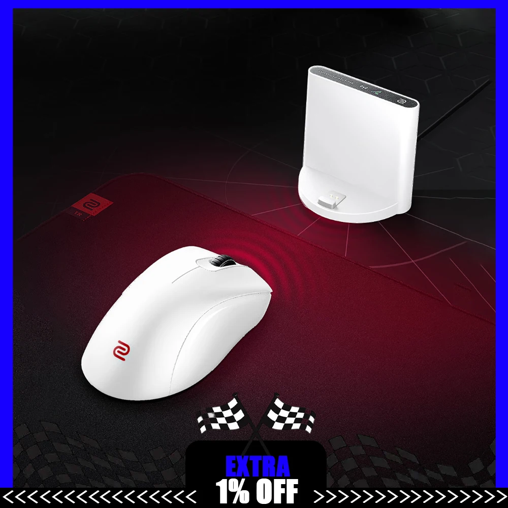 

ZOWIE GEAR U2/EC/S/FK/ZA-DW Белая мышь Двухрежимная беспроводная мышь Paw3950 4000 Гц Скорость заката Игровые мыши Аксессуары для ПК