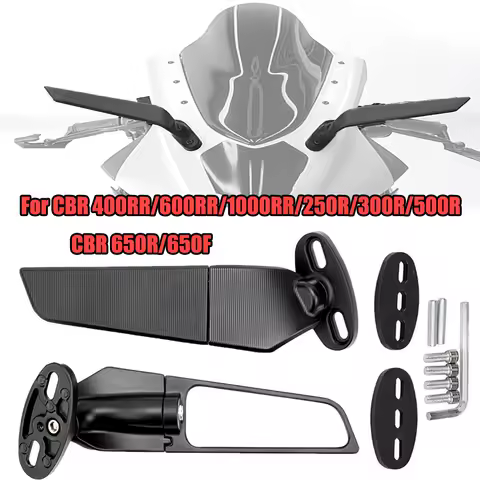 For Honda CBR600RR CBR1000RR CBR 600RR 1000RR 600 1000 RR Universal Adjustable Guiding Wind Rearview Mirror Rear View Mirrors