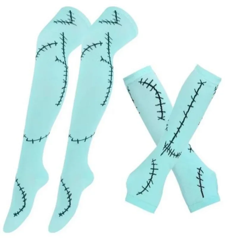 

Женские чулки до бедра, варежки, рукавицы, комплект перчаток, женские длинные гольфы выше колена для девочек, Лолита, Хэллоуин, 2025 г.