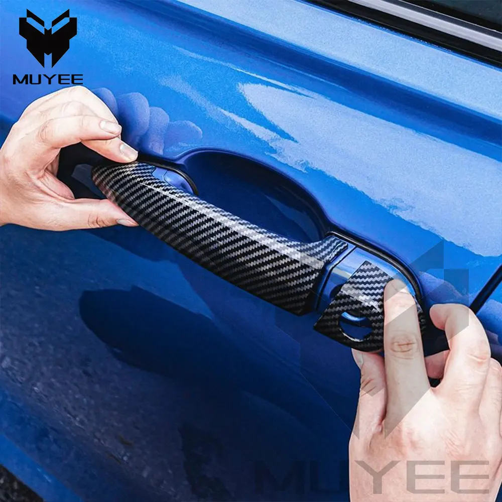 Комплект из 4 накладок на дверные ручки из карбона для BMW F30 F34 E84 E70 E71 F25 F26, глянцевые черные накладки на ручки дверей, внешние автомобильные аксессуары