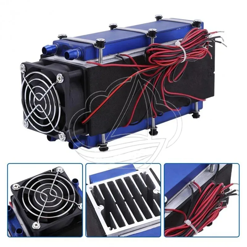 12V 576W 8 Chip TEC1-12706 Peltier Cooler, Thermoelectric Refrigeration Assembly for DIY Refrigerator & Pet Bed Making