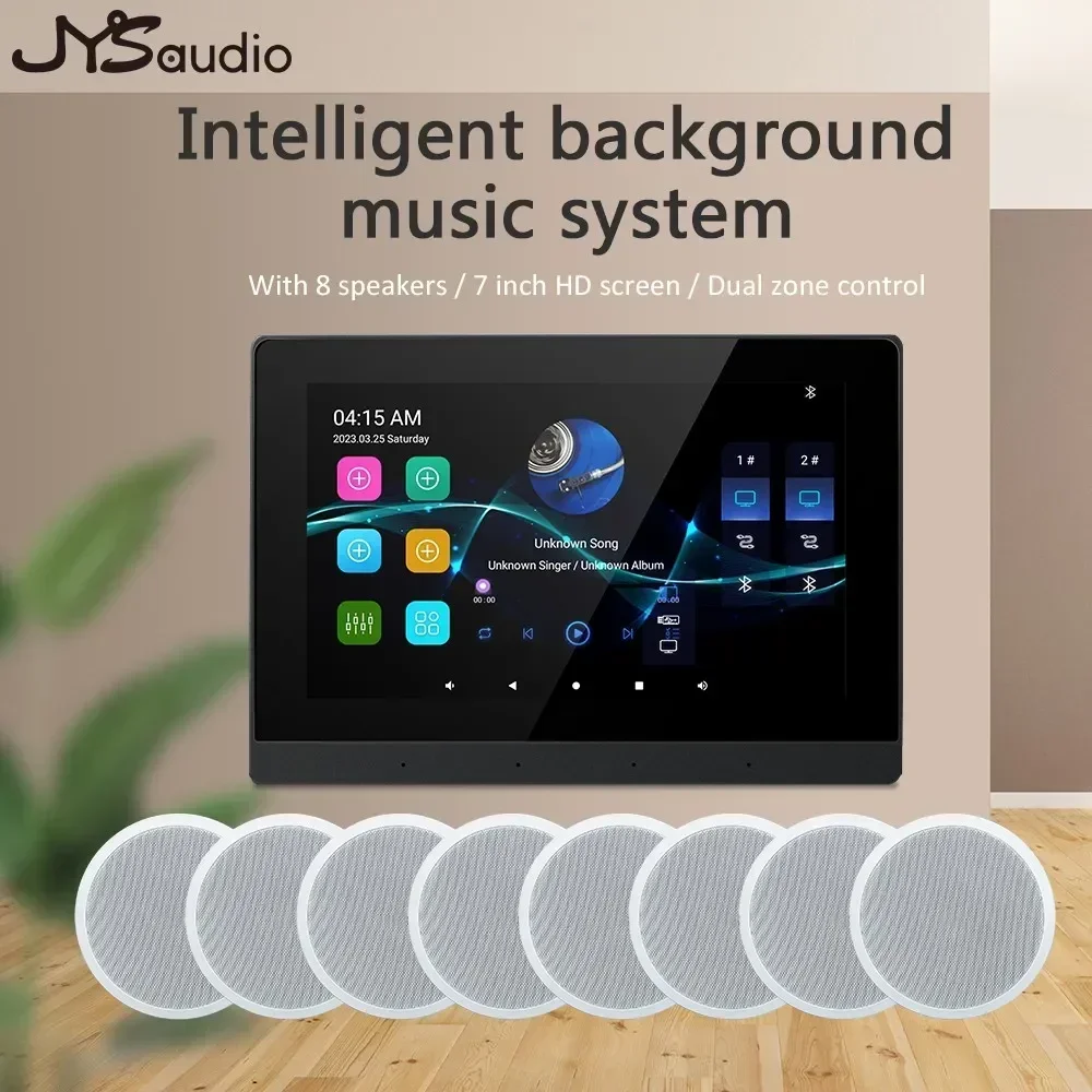 Inteligentny system audio Wzmacniacz dźwięku kina domowego Ścienny wzmacniacz Android WiFi Bluetooth z 6-calowym głośnikiem sufitowym stereo Zestaw