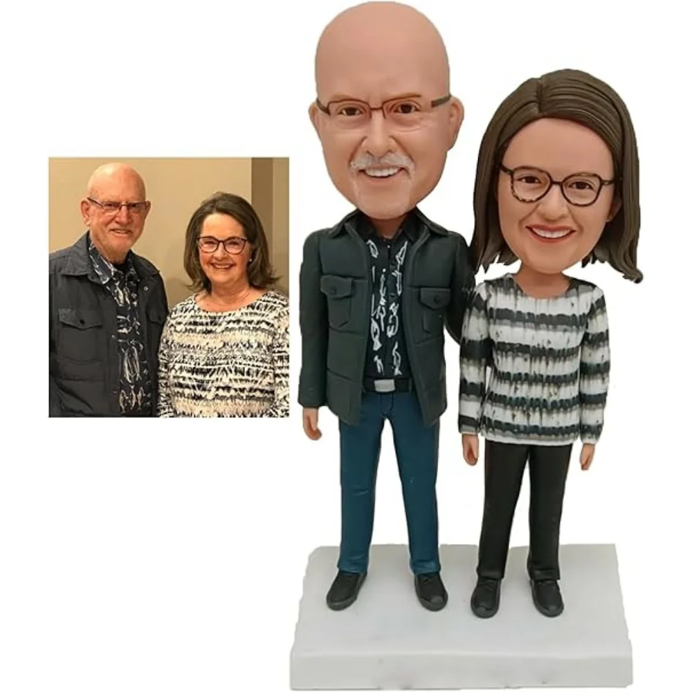 

Custom bobblehead Statue Custom Couple Anniversary, Personalized Wedding Groom Sculpture Custom bobblehead Doll Birthdays, Holid