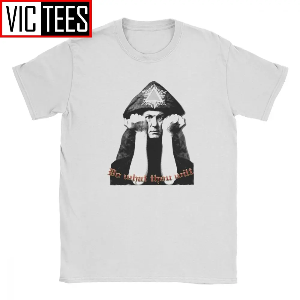 Aleister Crowley Do What Thou Wilt Men T Shirt Magic Solomon Magical Occult Magick Tshirt Cotton Big Size