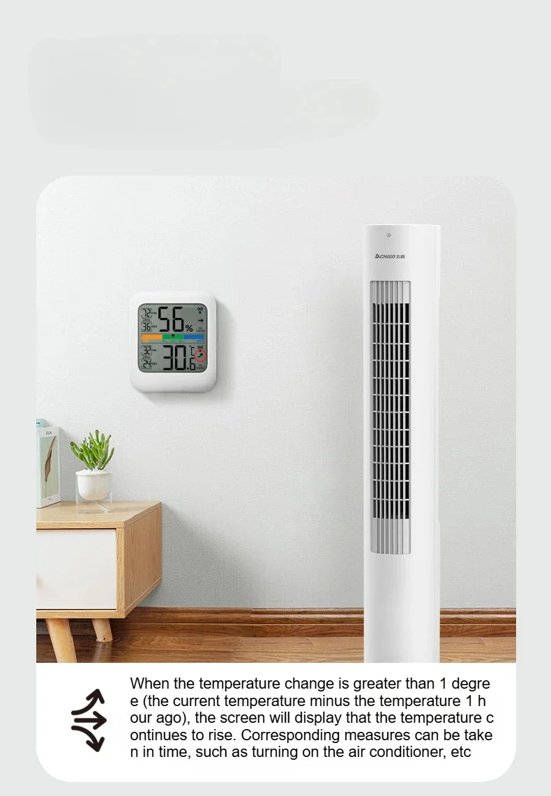 جهاز قياس الرطوبة الرقمي LCD صغير، ميزان حرارة داخلي، مقياس حرارة الغرفة ومقياس الرطوبة، جهاز مراقبة محطة الطقس، مكتب منزلي 2025