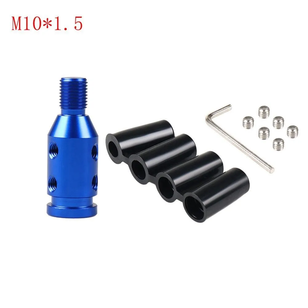 Universeller Auto-Aluminium-Schaltknauf-Adapter für Schalthebel ohne Gewinde M10 x 1,5/M12 x 1,25 SK-1054