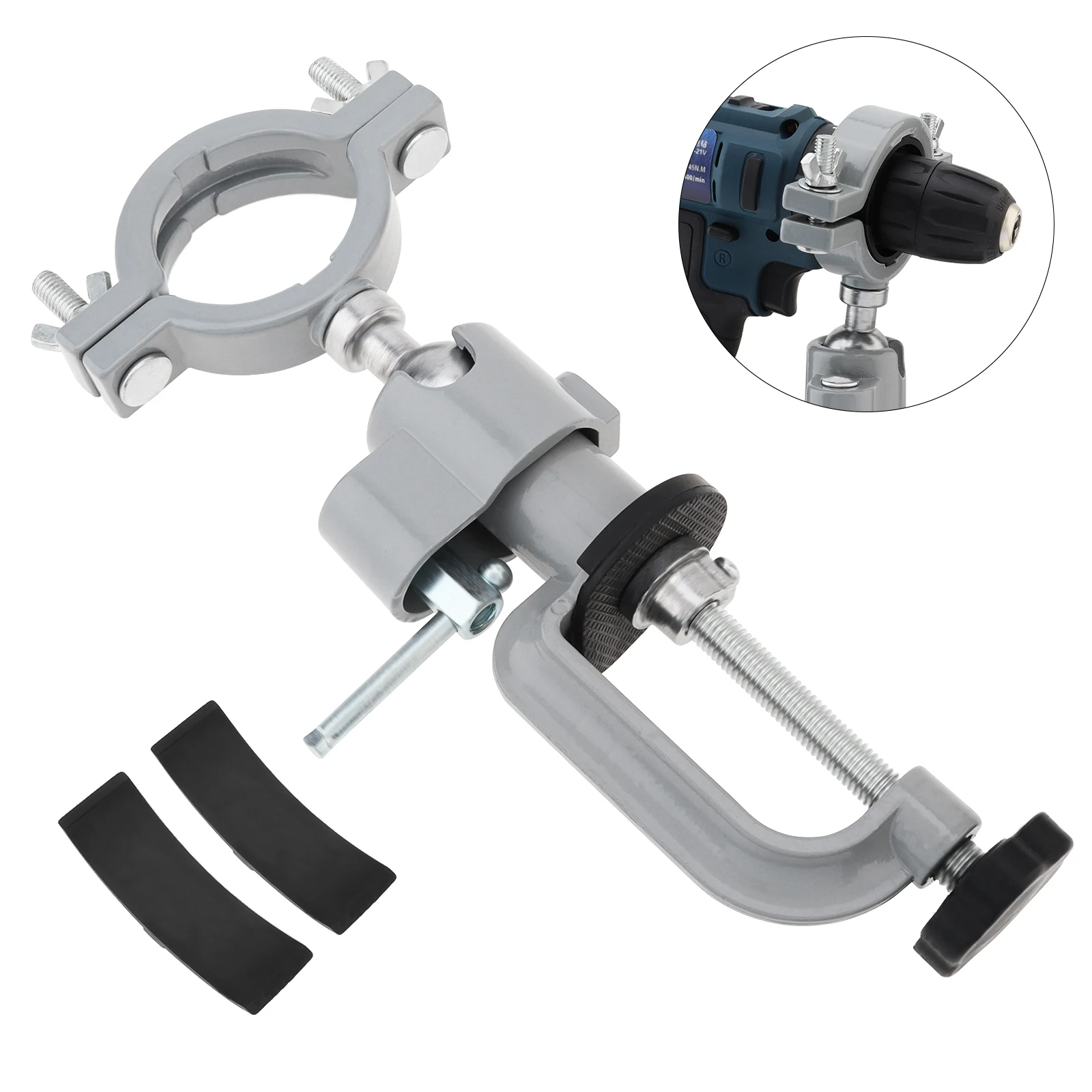 

360 Degree Rotation Aluminum Alloy Bench Clamp Vise for Jewelry Making, Table Electric Drill Household