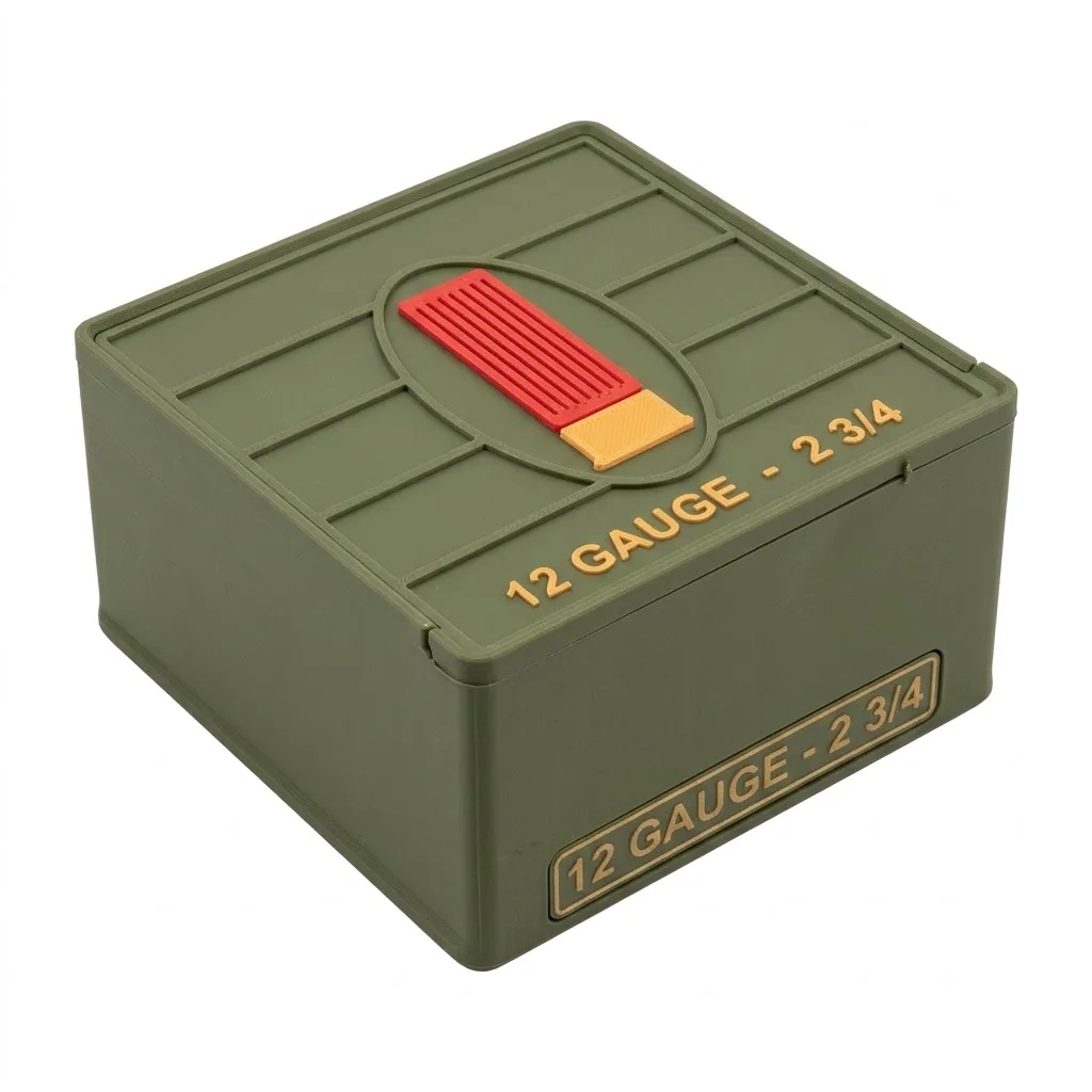 Munitionsbox für 12er Kaliber, 2-3/4 Zoll, Fassungsvermögen für 25 Patronen (ohne Munitionskugeln) ﻿ – Detail 5