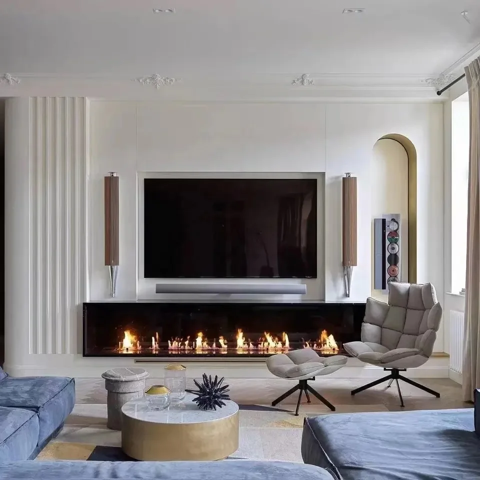 Custom 220v Electric Fireplace Heat burner 60/50/70 Inch 3 Side Glass Electric Fireplaces Wholesale