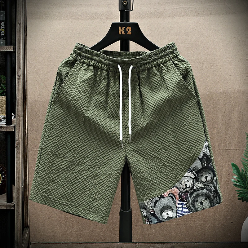 

Лето 202, шорты с принтом для мужчин, модные повседневные шорты в социальном стиле, модные универсальные спортивные пляжные шорты для бега на открытом воздухе