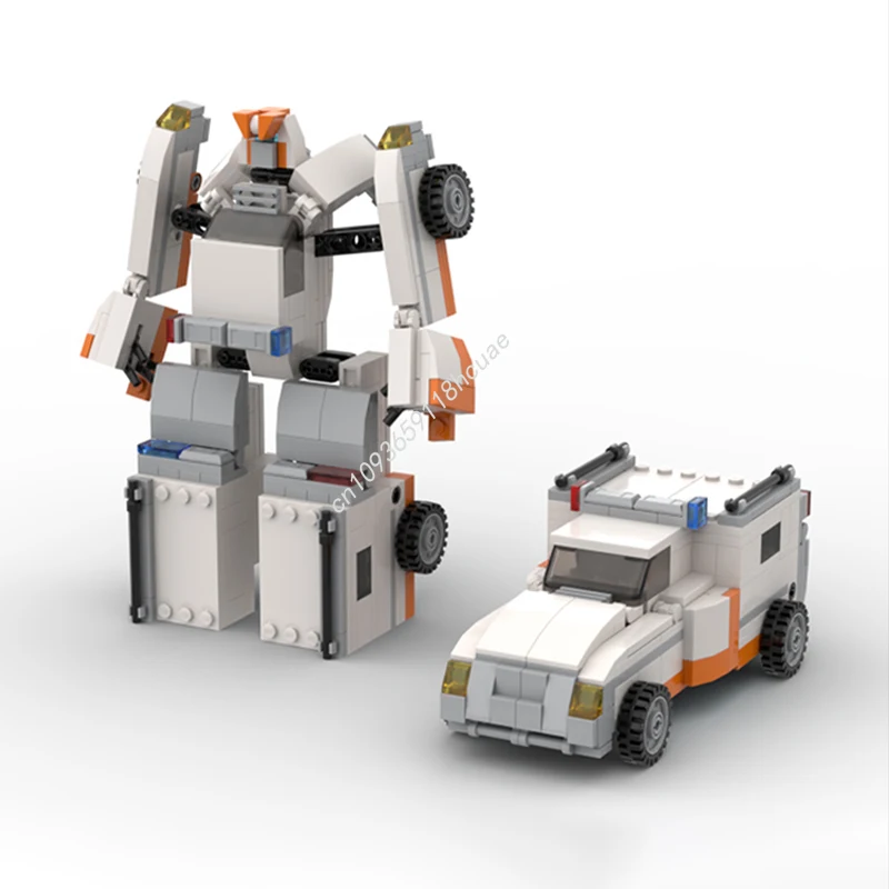 

316 шт. MOC трансформирующий робот с трещоткой, модель строительных блоков, креативные игрушки для сборки на день рождения, рождественские подарки