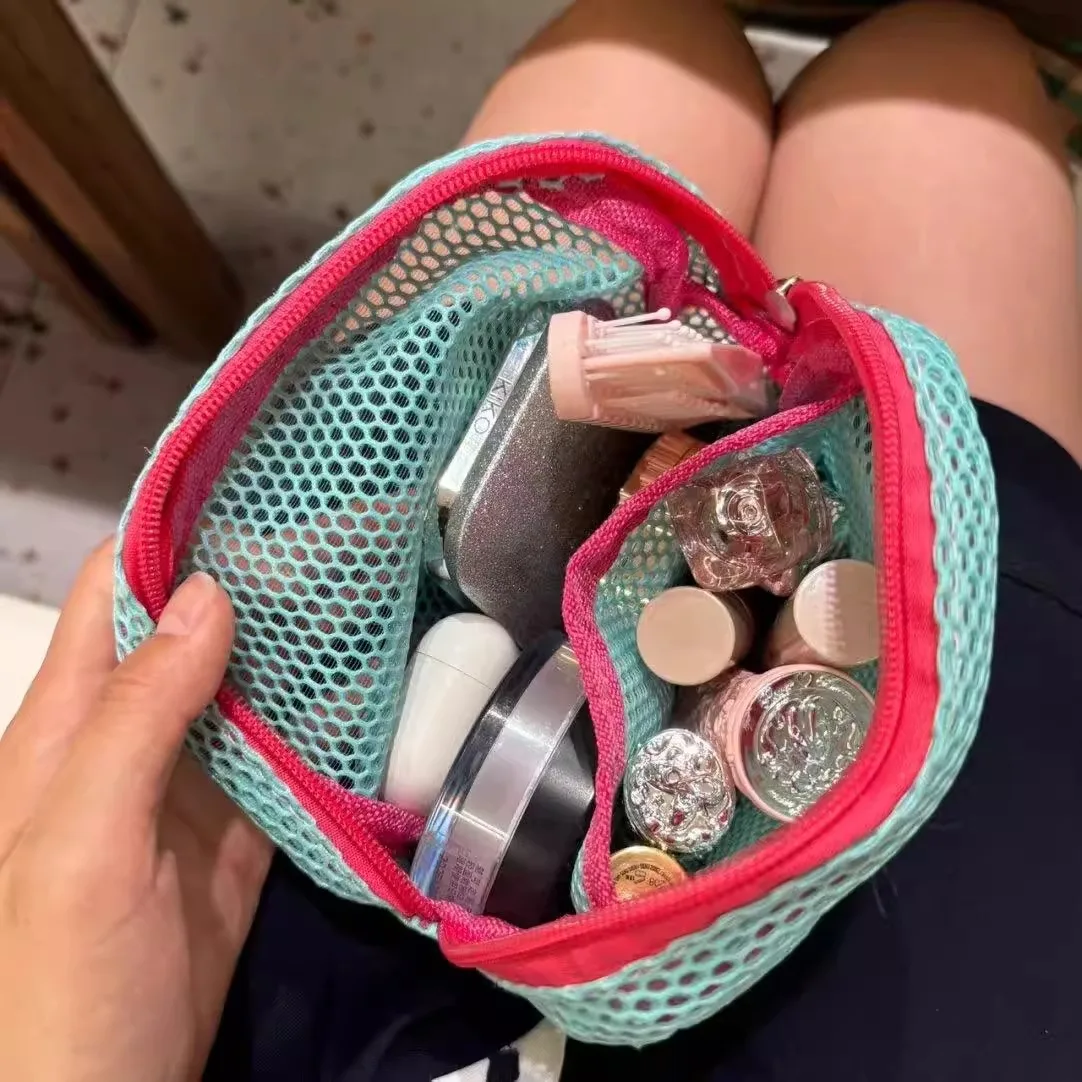 

Small Capacity Key Bags Transparent Cosmetic Bag Square Mesh Storage Pouch Mini Zipper Coin Purse Mini Wash Bag Stationery Case