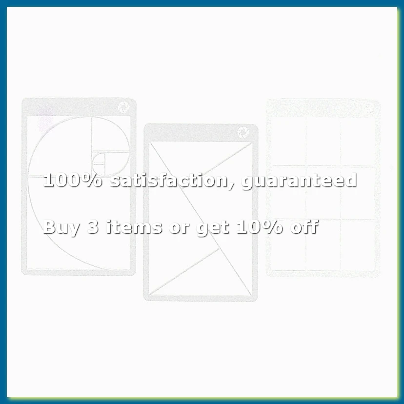 3 Pieces of Viewfinders Fibonacci Composition View Finder Golden Ratio Photo Viewing Positioning Ruler Viewer-DT30