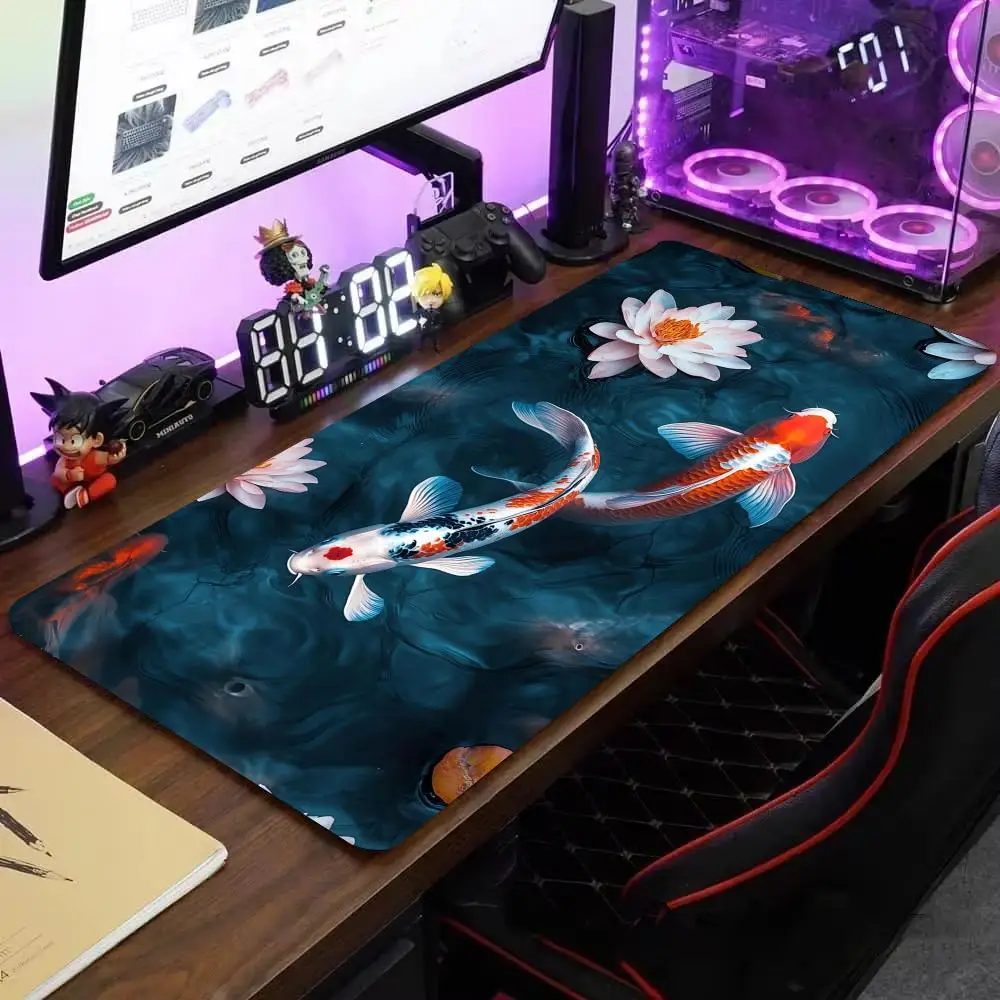 Yin Yang Fish Koi Multi-size Mouse Pad Japanese Style Gamer XXL Office Keyboard MouseMat Black White Carpets Mousepad for Laptop