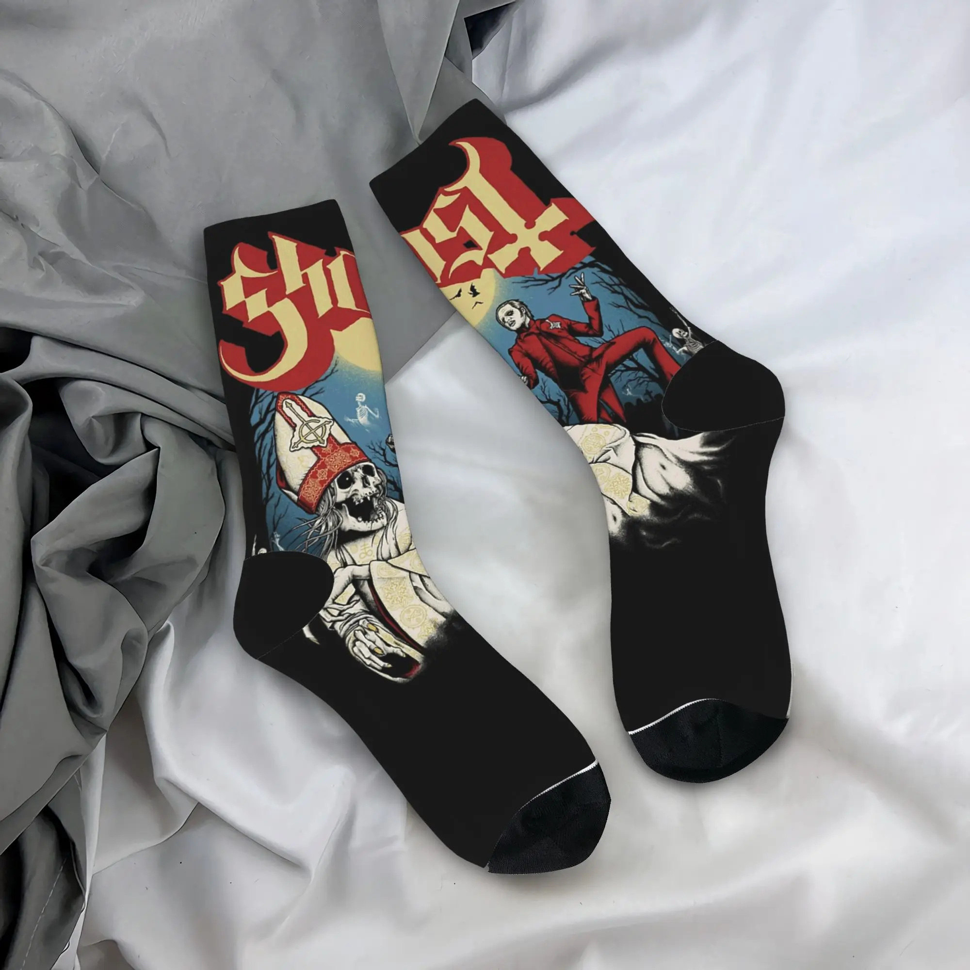 

Осенне-зимние мужские и женские носки Crazy Design Pulp Fiction The Big Kahuna Burger, дышащие баскетбольные носки Quentin Tarantino