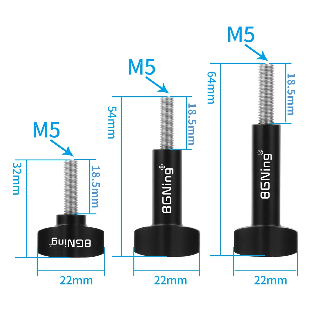 Edelstahl m5 Hand knopfs ch raube Schraube Metall t Kopf manuell festziehen Griff Daumens ch raube Mutter für Gopro 13 12 11 Dji Action Kamera – Detail 1
