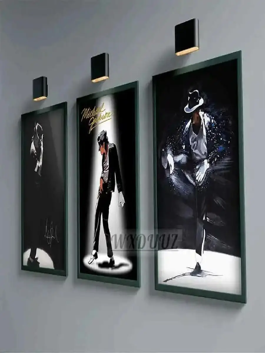 Michael Jackson Pop Rap Music Album Cover Poster  Hip Hop Rock THRILLER SCREAM FOREVER Canvas Wall Print Art for Room Decor