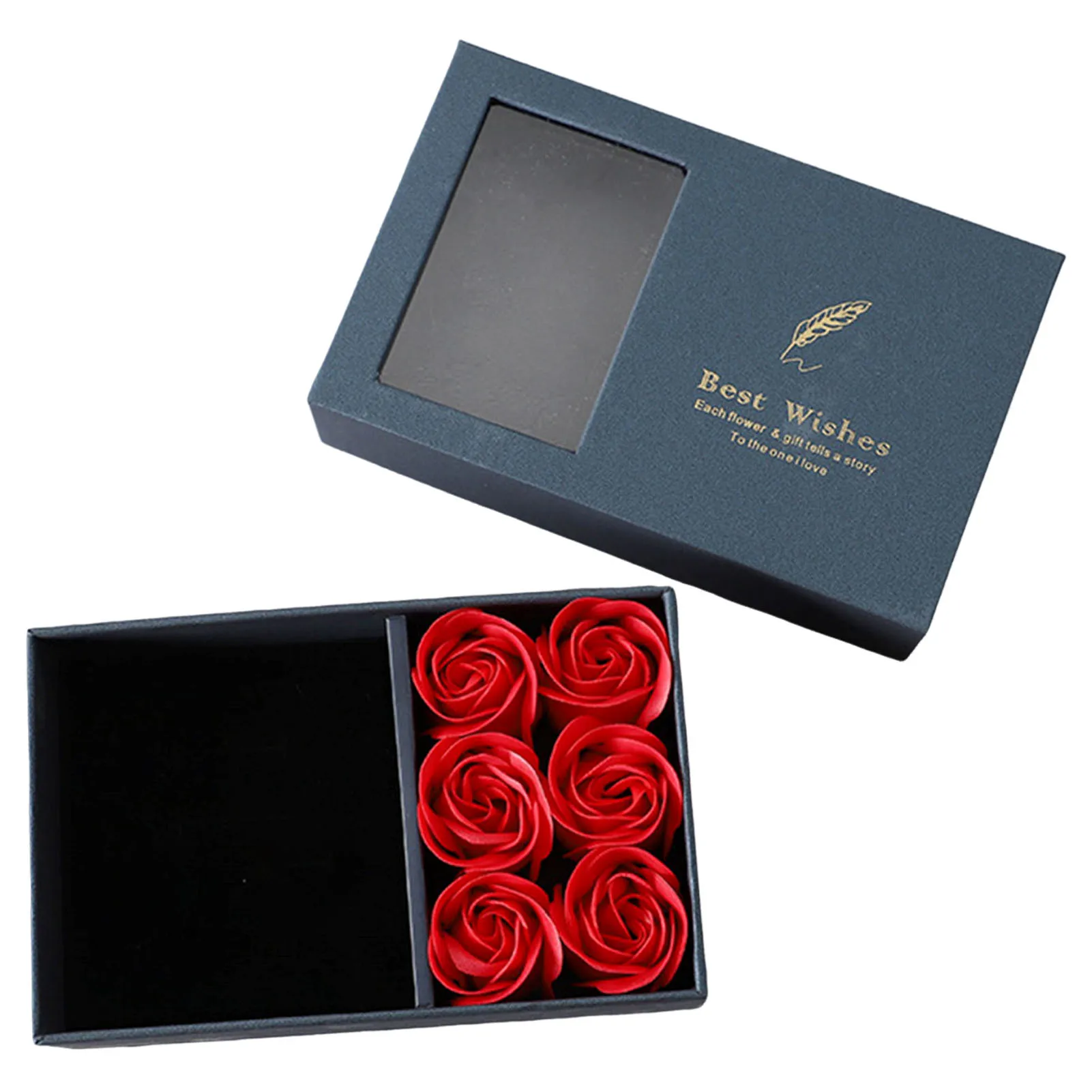 Artificial Rose Jewelry Gift Box Preserved Flower  Box Gift Box for Women Girls Lovers