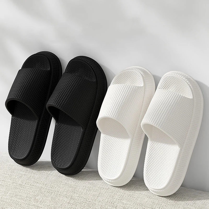 

Summer Fashion Slippers For Men EVA Soft Sole Non-slip Slides Indoor Outdoor Beach Flip Flops Home Bathroom Couples Shoes