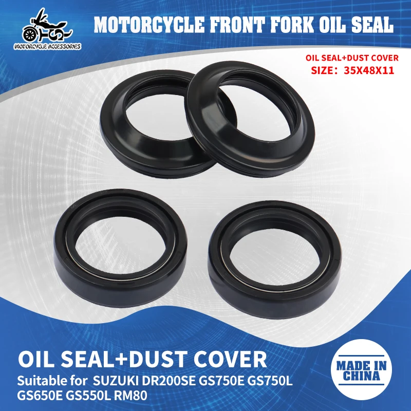 

35x48x11 Motorcycle Accessories Front Fork Damper Oil Seal or Dust Seal For Suzuki DR200SE GS750E GS750L GS650E GS550L RM80