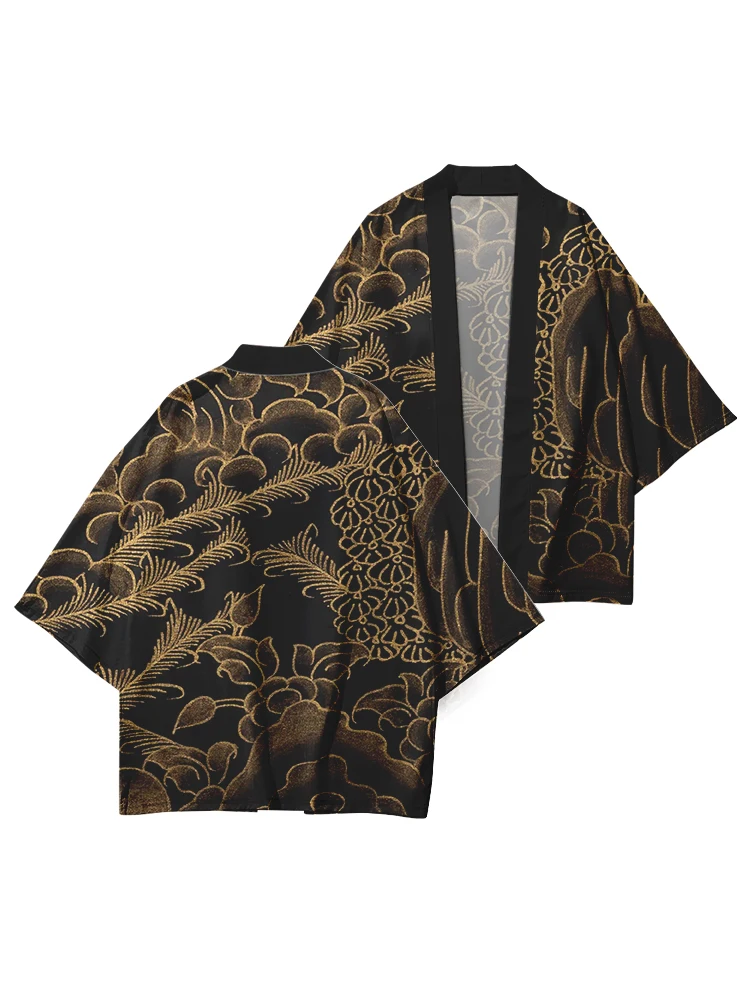 2024 Fashion Printed Japanese Kimono Women's Men's Harajuku Japanese Yukata Trendy Kimono Street Cosplay Cardigan Jacket