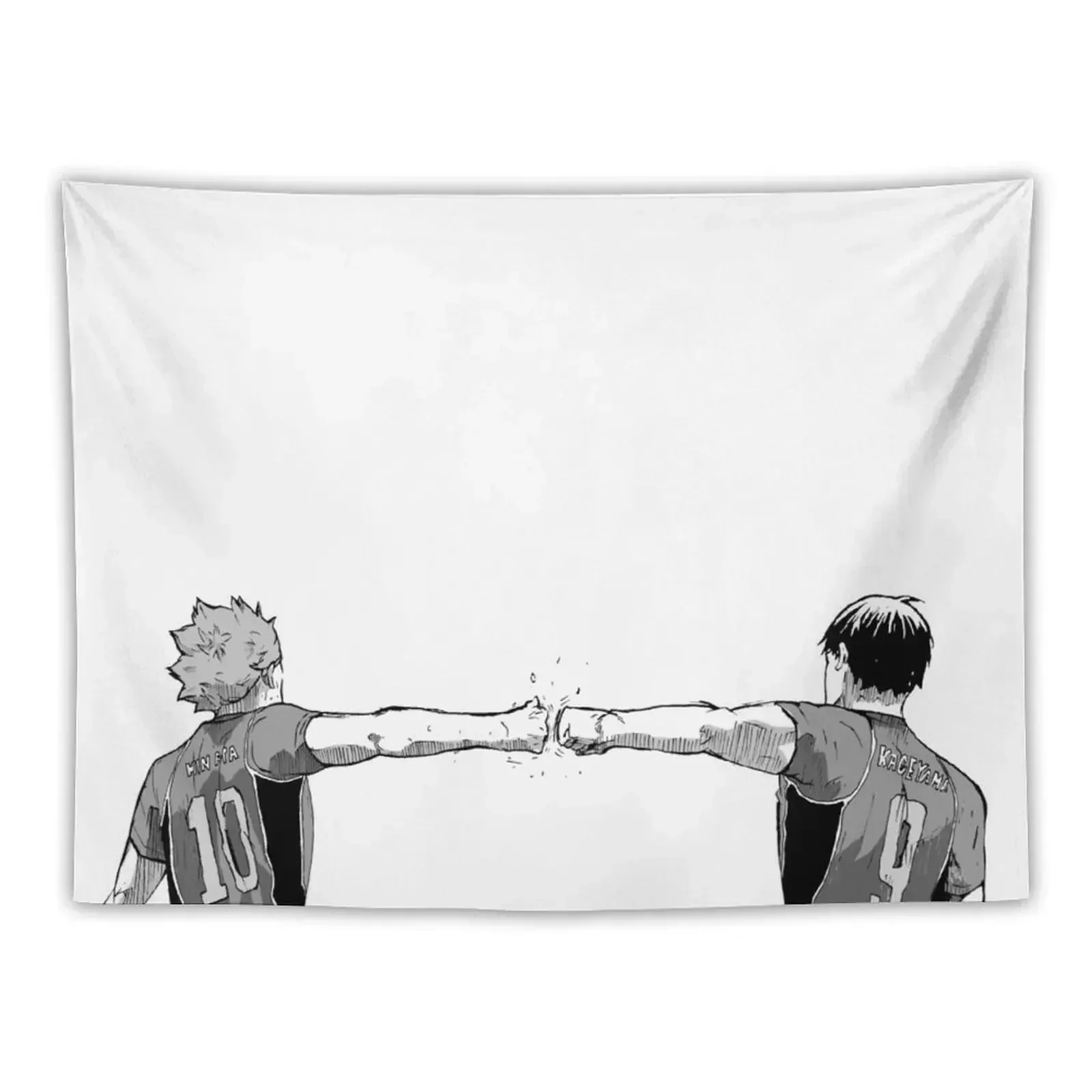 Hinata and Kageyama Fist Bump Tapestry Aesthetics For Room Outdoor Decoration Tapestry