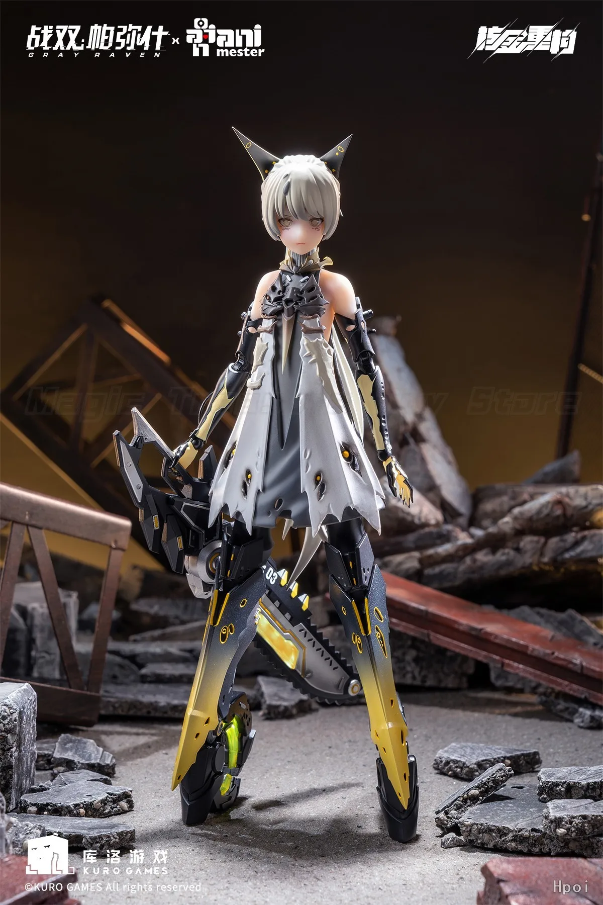 Original Nuclear Gold Reconstruction AniMester GRAY RAVEN: PUNISHING Qi Shi·Pulse Brilliant Meteor 1/9 Action Figure Model