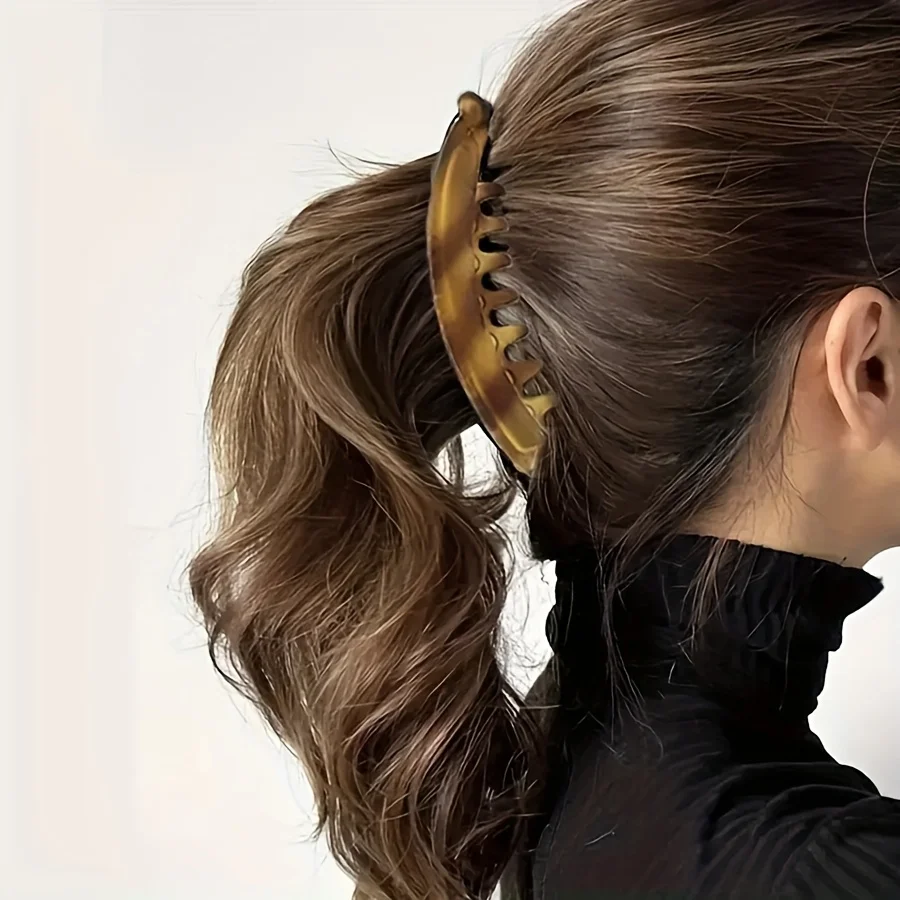 5 pieces/Elegant banana hairpins, available in multiple colors, leopard print and gradient designs, suitable for daily use