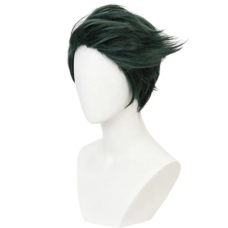 アニメ「ジョジョの奇妙な冒険」岸辺露伴コスプレウィッグ 緑色 - Men'S Vegan Accessories のレビューと価格