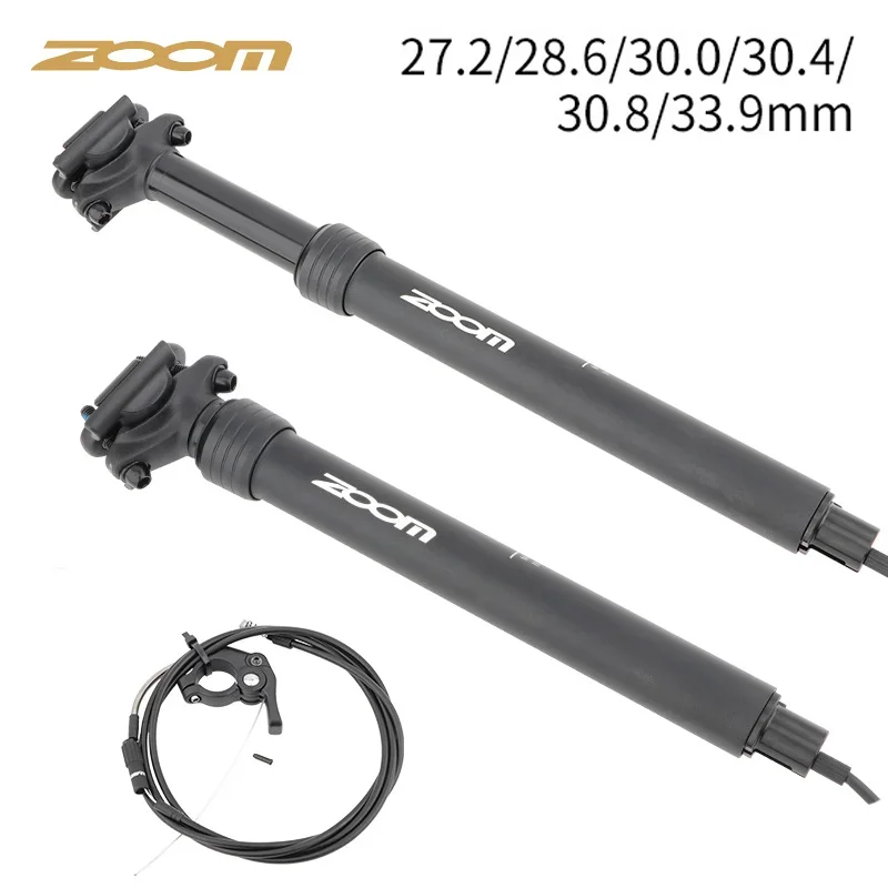 

ZOOM bicycle Dropper Seatpost Adjustable Height Inner/Outer remote 27.2/28.6/30/30.4/30.8/31.6/33.9mm Mountain bike Seat Post