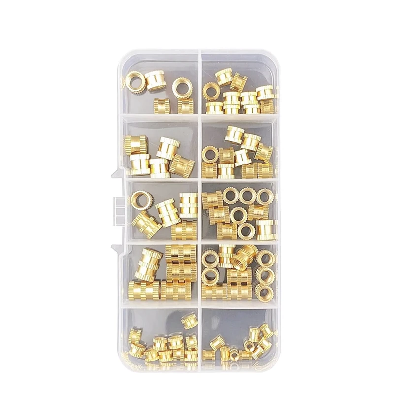 M3 M5 M6 Brass Heat Insert Nut Hot Melt Nutinsert Thread Knurled Double Twill Nuts 3D Printer Accessories B [No.3 Elnic]