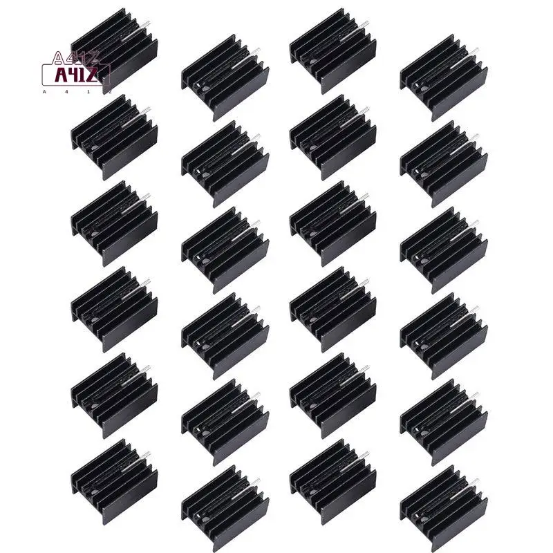 

A41Z-100 Pcs 20X15x10mm Aluminium TO-220 Heatsink TO 220 Heat Sink Transistor Radiator TO220 Cooler Cooling