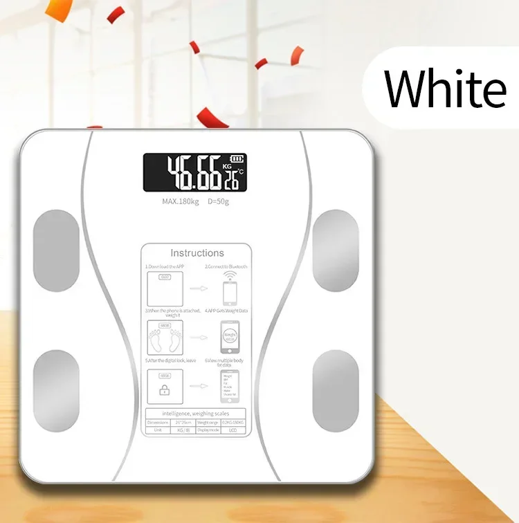 2026 Smart Bluetooth Weight Scale Smart Home Electronic Human Scale Charging Health Weight Body Fat Scale APP