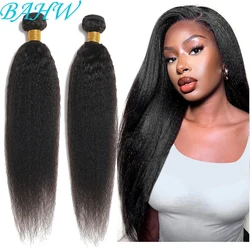 Capelli lisci crespi peruviani 1/3/4 pacchi Capelli umani al 100% 10-30 pollici Prezzo economico Estensioni dei capelli vergini isee di colore naturale