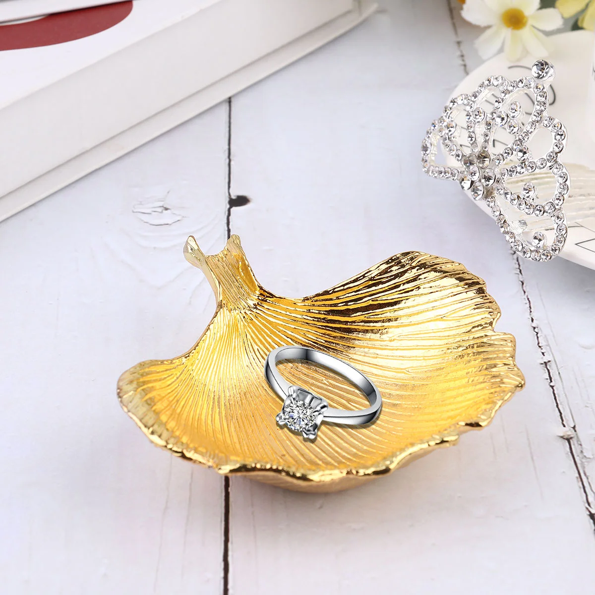 Ring Holder Dish Home Decor Jewelry Plate Desktop Key Bowl for Rings Storage Tray